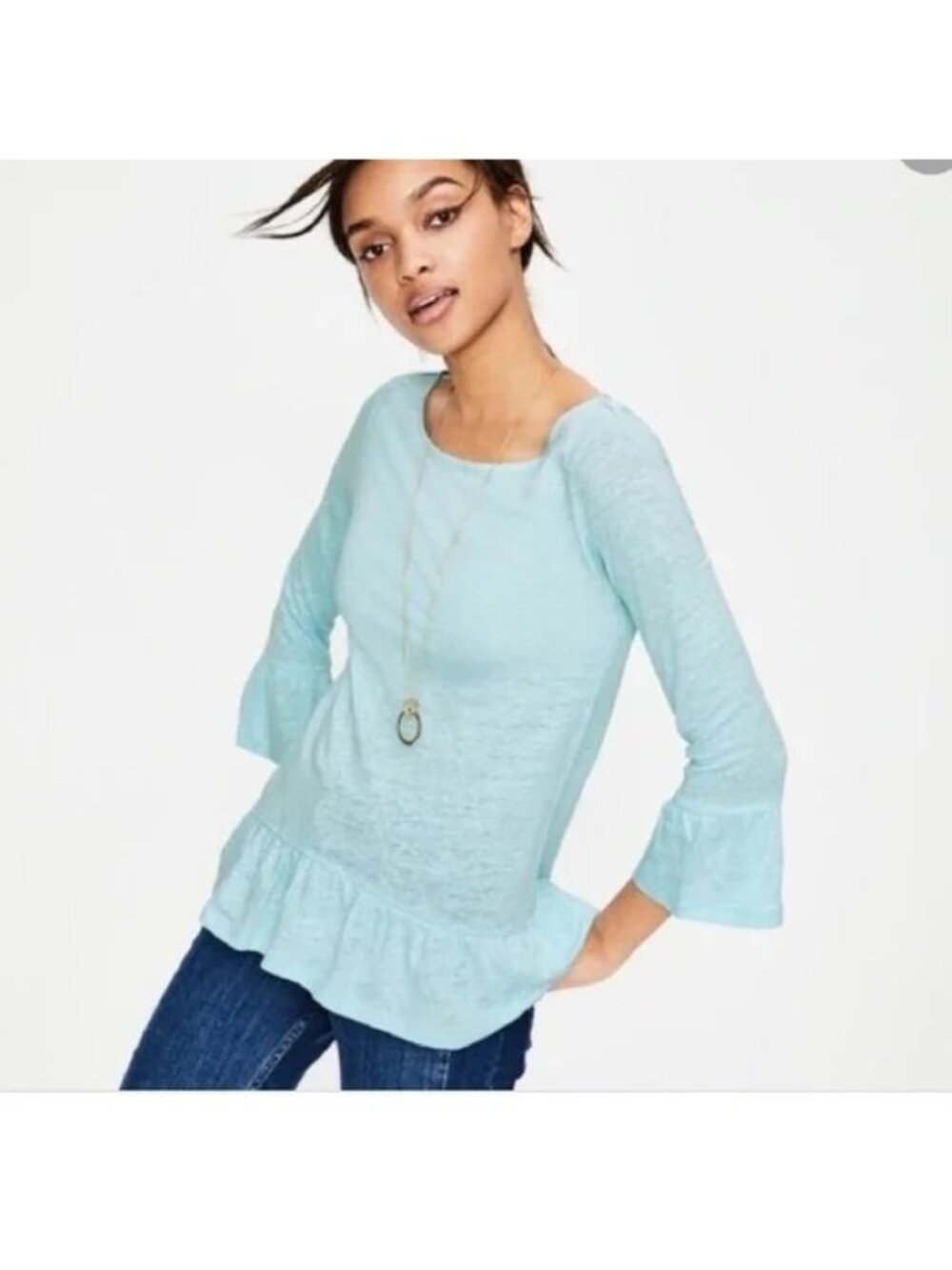 Boden Women's Linen Knit Top, Size XS